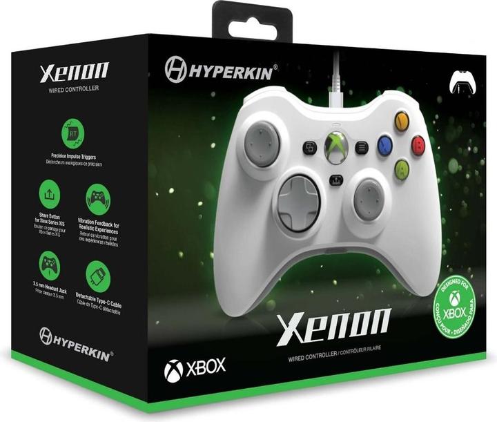 Immagine prodotto Hyperkin Controllore XB Xenon cablato bianco (Xbox One S, PC, Xbox Series X)