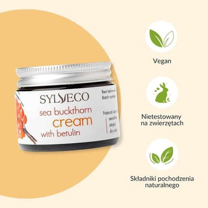 Actual product image Sylveco Birch-Sea Buckthorn Cream With Betulin 50Ml (50 ml, 24h cream)