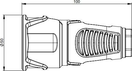 Actual product image PCE Protective contact coupling TAURUS2 - solid rubber