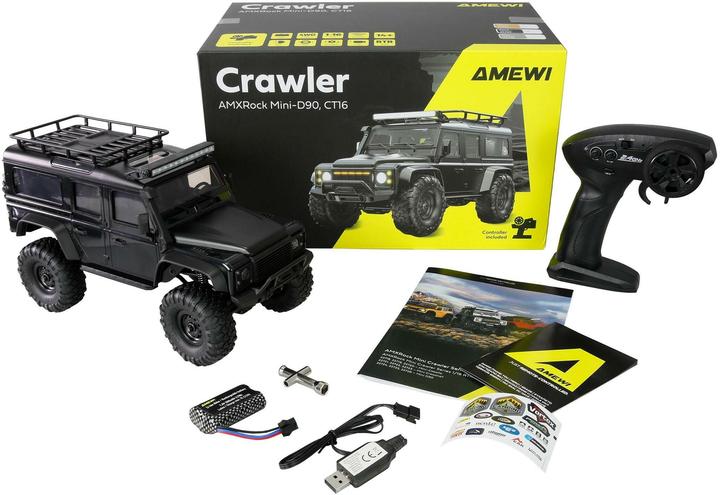 Image du produit Amewi RC Crawler Mini-D90 AMXRock 4WD 1:16 RTR schwarz (RTR Prêt à fonctionner)