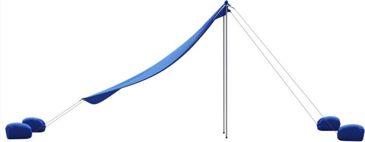 Actual product image VidaXL Beach shade tent with sandbags 214 x 236 cm (beach tent, 0.18 kg, 4 persons)