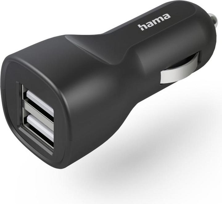 Produktbild Hama Kfz-Ladegerät, 2-fach USB, 12 Watt, Schwarz