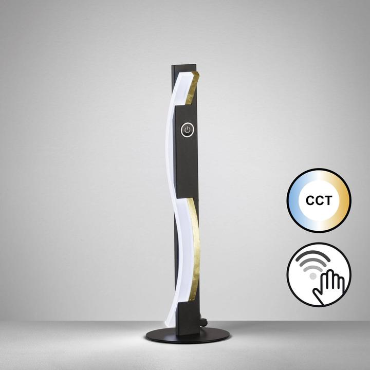 Actual product image Fischer & Honsel Honsel Bridge LED table lamp 8W Tunable white controllable dimmable acrylic sand black 50702