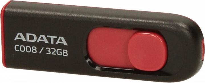 Actual product image Adata USB 2.0 Stick C008 Black/Red 32GB (32 GB, USB-A)