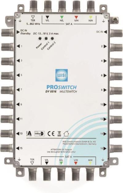 Actual product image WISI PROSWITCH Multiswitch DY0516 5in16 Cascade/Stand alone TERR. passive (Multi switch)