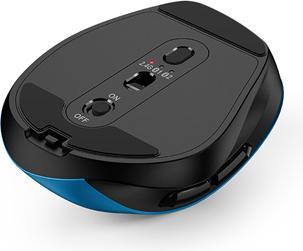 Produktbild Genius Ergo 9000S/Ergonomická/Optická/Pro praváky/2 400 DPI/Bezdrátová USB + Bluetooth/Černá-modrá (Kabellos)