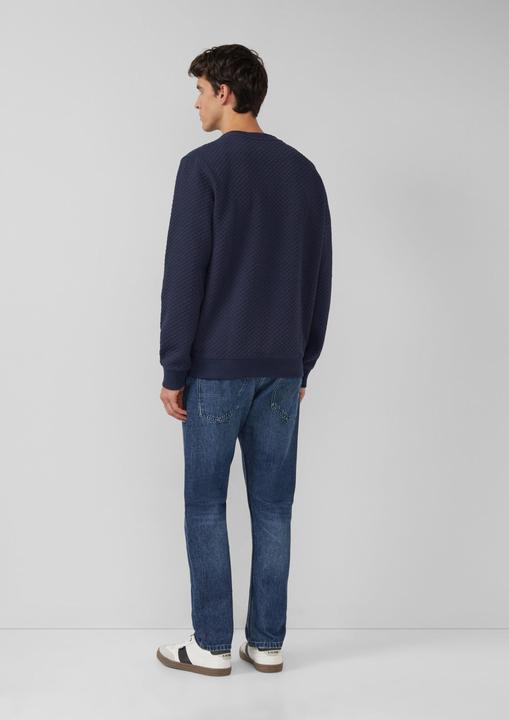 Produktbild s.Oliver Sweatshirt Strukturiertes Sweatshirt mit Crew Neck (M)