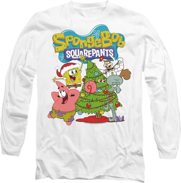Immagine prodotto Spongebob Squarepants Maglietta Albero di Natale Adulto Unisex (XL)