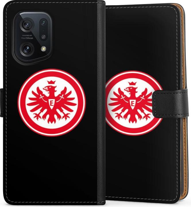 Actual product image DeinDesign Tasche für Oppo Find X5 Handy Flip Case Wallet Cover Handytasche Leder Adler Eintracht Frankfurt (Oppo Find X5)
