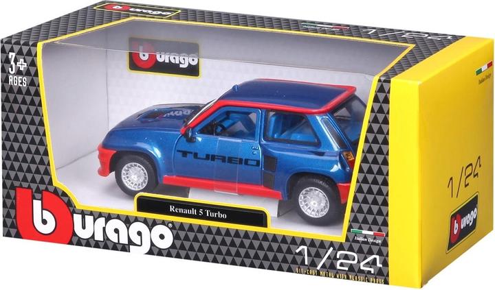 Actual product image Bburago Renault 5 Turbo blue/red 1:24