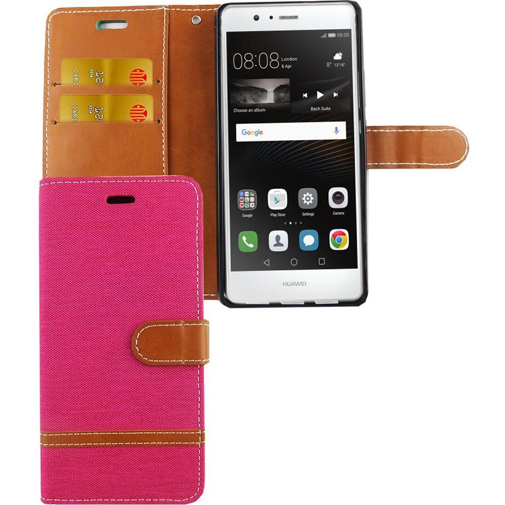 König Design Hülle Handy Schutz für Huawei P9 Lite Case Cover Tasche Wallet Etui Handyhülle (Huawei P9 Lite), Smartphone...