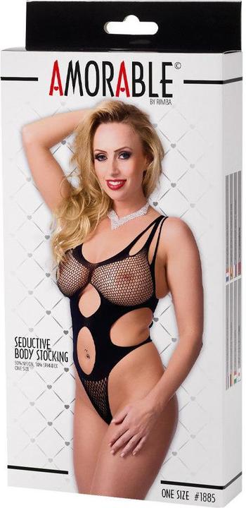 Produktbild Amorable by Rimba Amorable Bodystocking Color Black One Size (One Size)