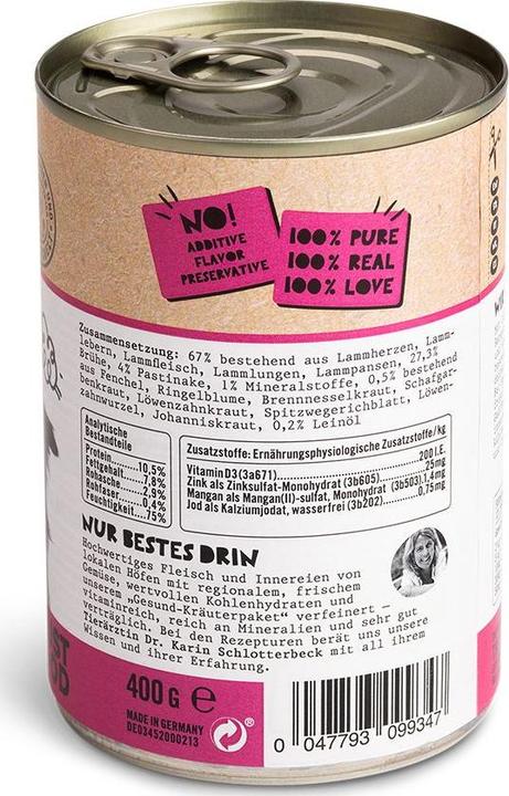 Produktbild Dogs'n Tiger Nassfutter Abendbrot 400g (Adult, 1 Stk., 400 g)