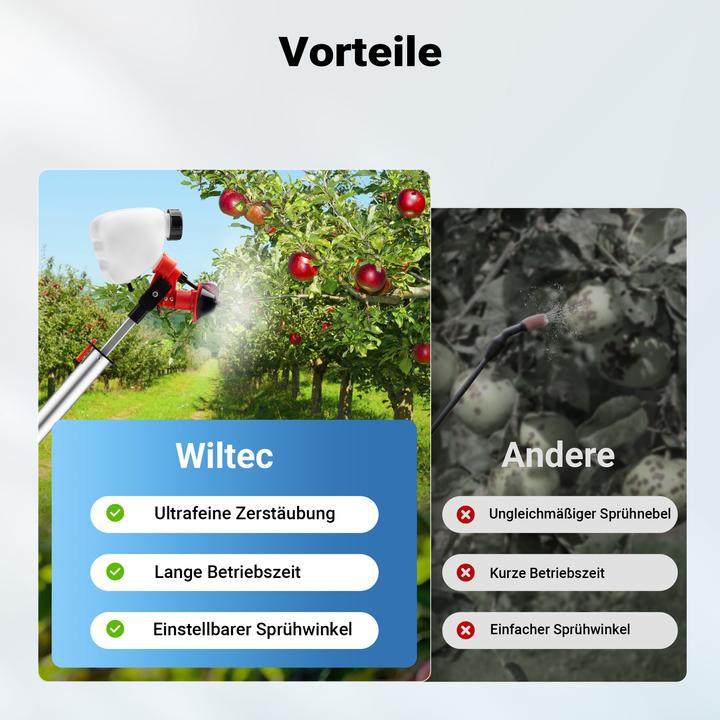 Produktbild Wiltec ULVA+ Handsprühgerät batteriebetrieben Drucksprüher Sprühgerät 3 Düsen (1 l)