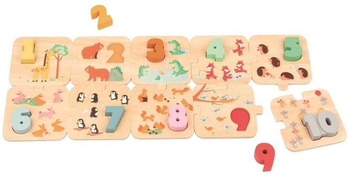 Actual product image Spielba Puzzle numbers 1 - 10 (10 pieces)