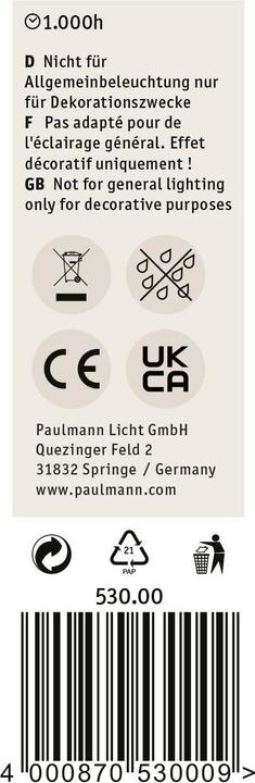 Produktbild Paulmann Cosylight (E14, 3 W, 1 lm, 10 x, E)