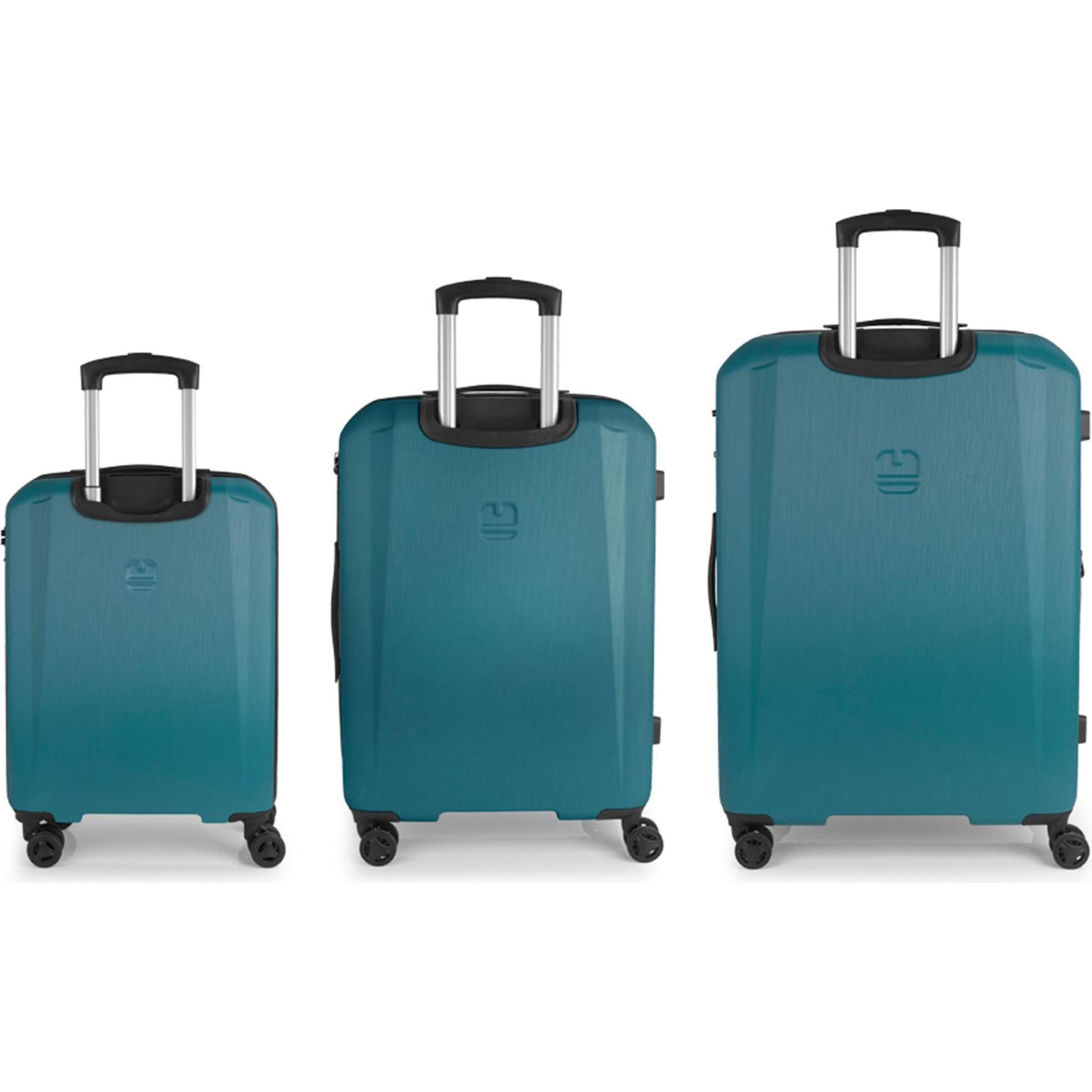 Gabol, Koffer, Mercury 4 Rollen Kofferset 3-teilig, Türkis, (212 l, XL (ab 115l))