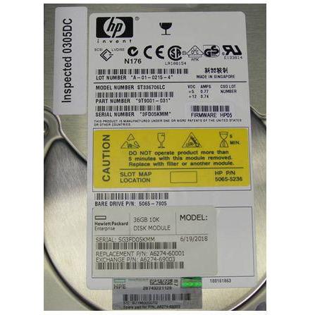 Thumbnail - HPE 36.4GB hot-swap Ultra160 SCSI (0.04 TB, 3.5"), Festplatte