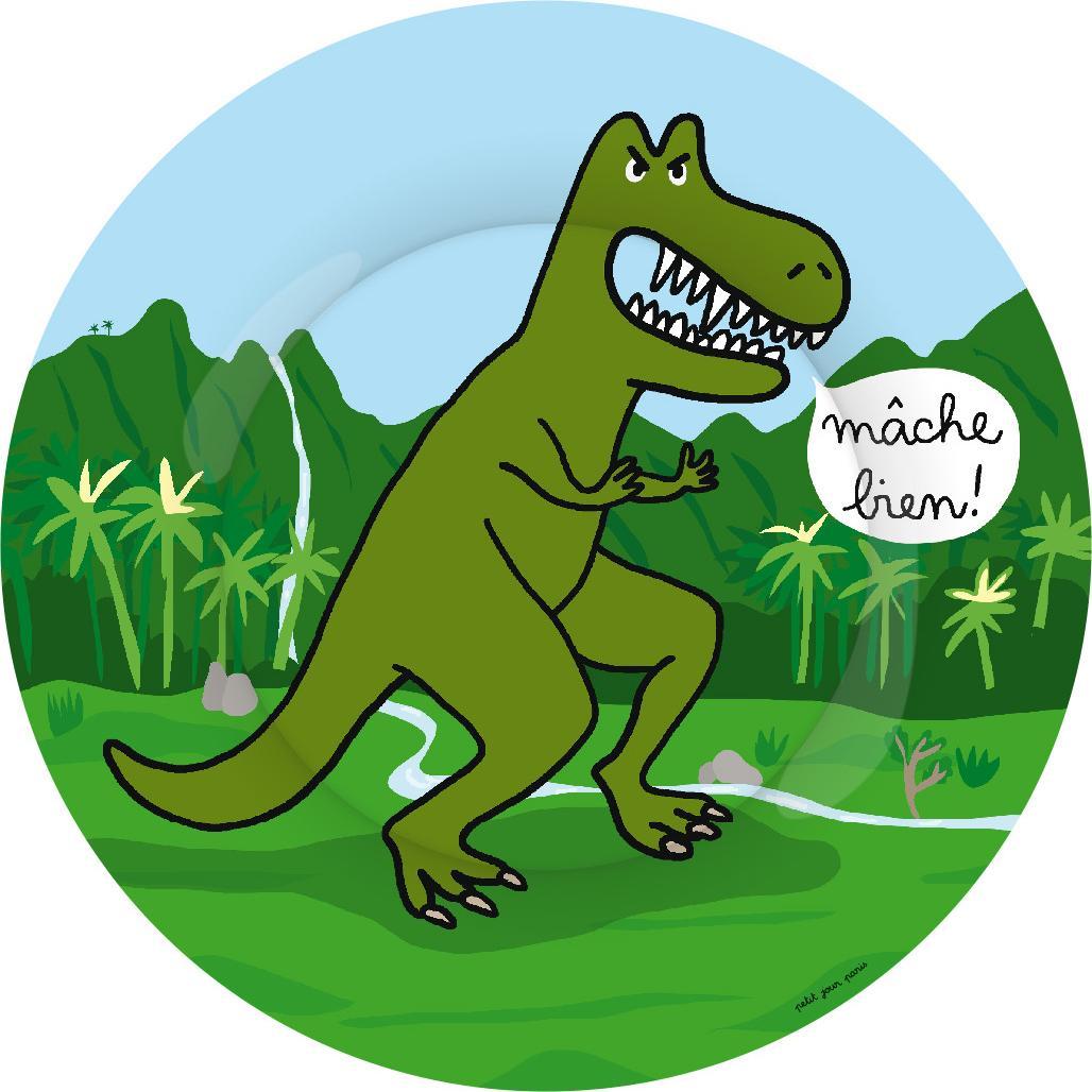 Petit Jour Paris, Kindergeschirr + Kinderbesteck, dessertteller baby les dinosaures tyrannosaure