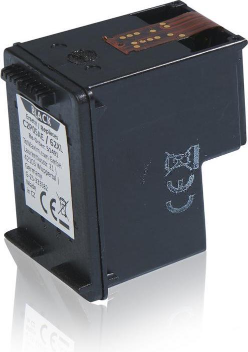 Produktbild Inkadoo Druckerpatronen kompatibel zu HP C2P05AE / 62XL Druckkopfpatrone, schwarz Schwarz (BK, C)