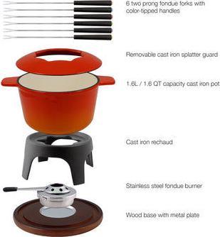 Image du produit Swissmar Set à fondue Sierra 11 pièces, orange (Fondue bourguignonne)