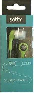 Actual product image Setty wired earphones green (Cable)