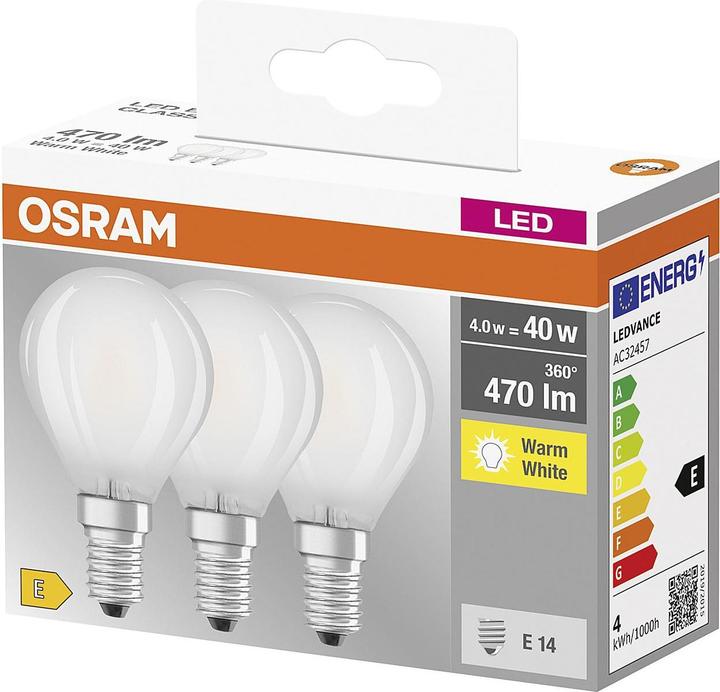 Image du produit Osram LED Base Classic P (E14, 470 lm, 3x)