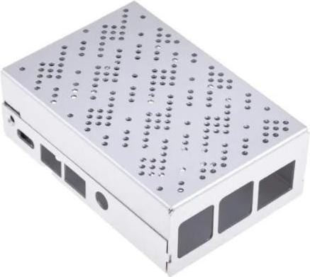 OKdo ZP-0095 - Aluminium Case in grey for use with Raspberry Pi 4