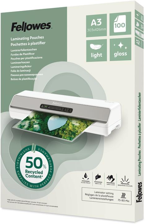 Fellowes Laminierhülle A3 2x80µm 100ST Rec. (A3, 100 Stk., 80 µm)
