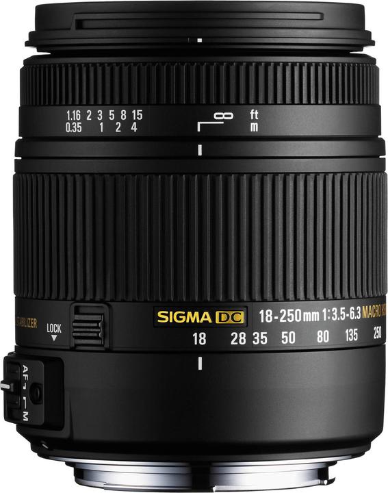Sigma 18-250mm, f/3.5-6.3 DC Macro OS HSM, Canon EF-S (Canon EF-S, APS-C / DX)