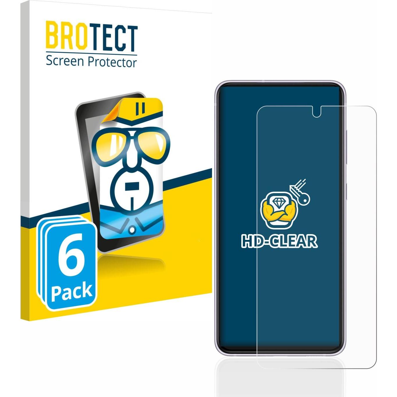 BROTECT Schutzfolie Displayschutz Klar (6 Stück, Samsung Galaxy S21 FE 5G), Smartphone Schutzfolie, Transparent