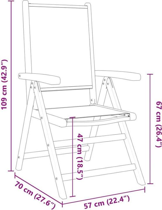 Produktbild vidaXL Gartenstuhl
