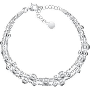 Brilio, Armschmuck, Silver - Triple silver bracelet with beads BRC117W