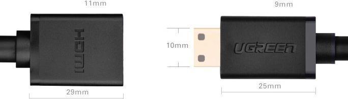 Actual product image Ugreen Mini HDMI - HDMI (type A) (0.24 m, HDMI)