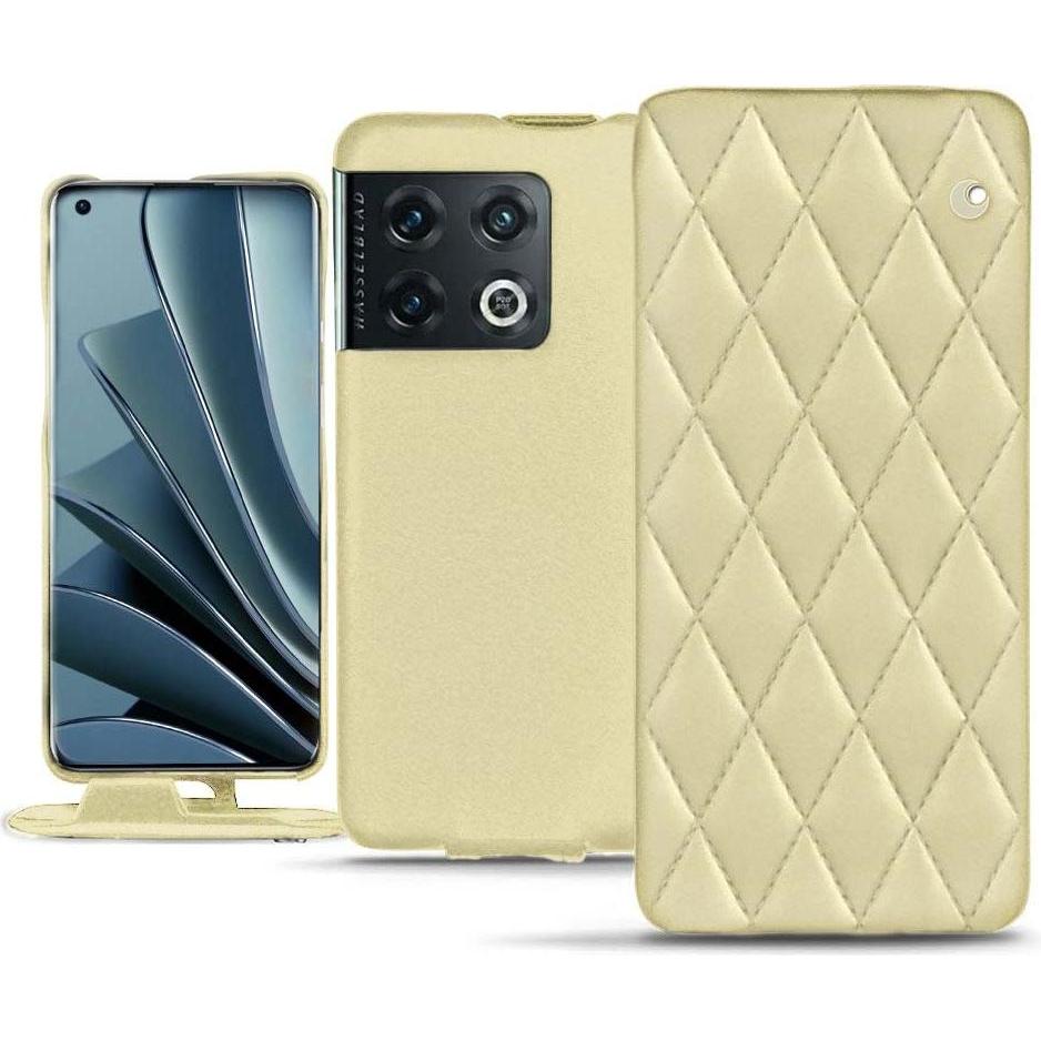 Noreve Lederschutzhülle vertikal (OnePlus 10 Pro), Smartphone Hülle, Beige