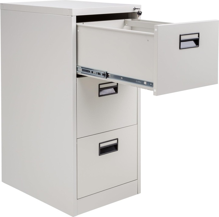 tectake Filing cabinet with 3 drawers (62.5 x 46 x 103 cm)