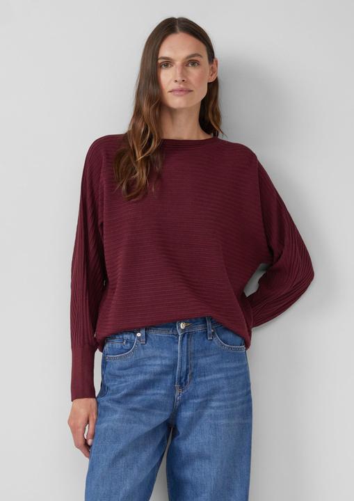 Produktbild s.Oliver Strickpullover Relaxed Fit Pullover mit Fledermausärmeln (48)