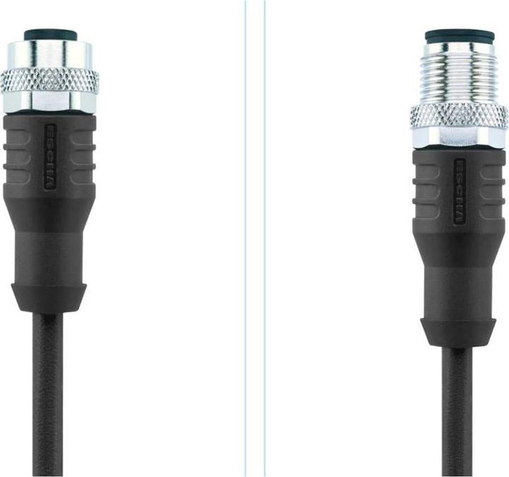 Produktbild Escha 8046282 Sensor-/Aktor-Steckverbinder, konfektioniert M12 Stecker, gerade