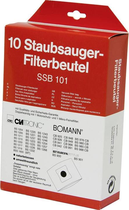 Produktbild Clatronic Staubsaugerbeutel SSB 101 10 S (10 x)