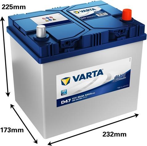 Image du produit Varta Blue Dynamic D47 (12 V, 60 Ah, 540 A)
