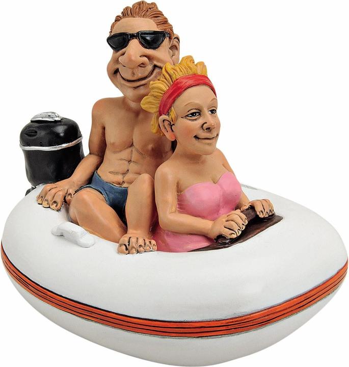 Produktbild G. Wurm Spardose Schlauchboot, aus Polyresin, 16 cm (16 x 11 x 12 cm)
