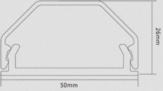 Produktbild myWall Kabelkanal aus in weiss (Kabelkanal, 110 cm)