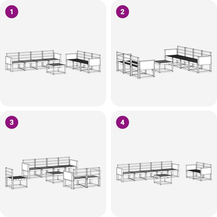 Produktbild vidaXL Outdoor-Sofa