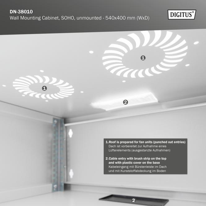 Actual product image Digitus Soho wall housing (4 RU, 19 inch rack)