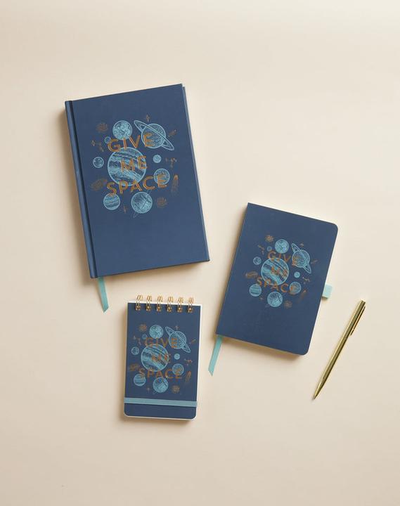 Actual product image Designworks Vintage Sass Notebook with Pen - Give Me Space (Lined, Hardcover)