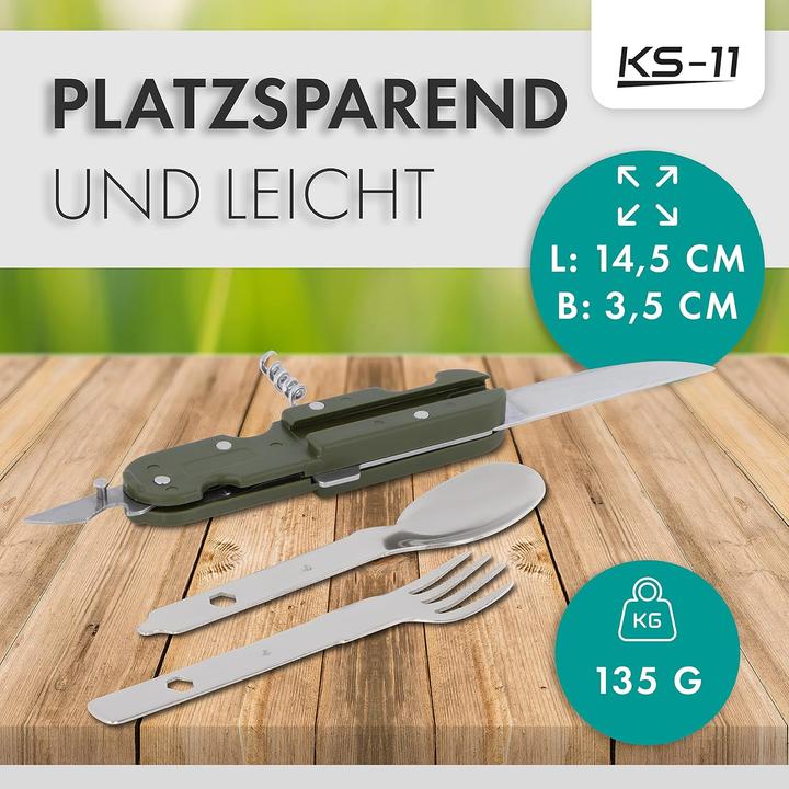 Actual product image KS-11 Campingbesteck-Set (6-teilig)