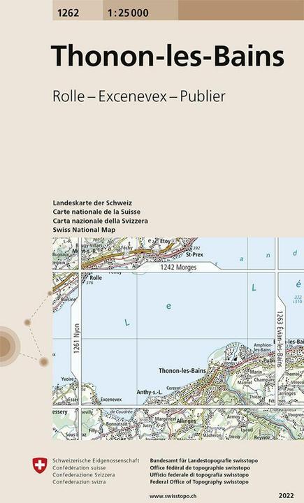 Actual product image Map 1262 Thonon-les-Bains 1:25'000