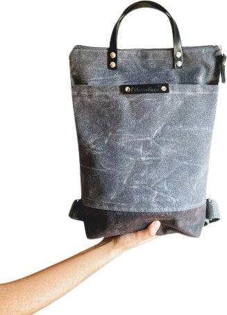 Image du produit Only-Bags.Store Sac à dos en toile cirée - gris gris foncé, sac à dos, sac à dos pour Macbook 13