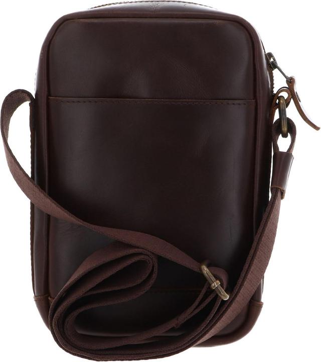 Actual product image Buckle & Seam Leder Crossbody Bag Runner Braun/Blau