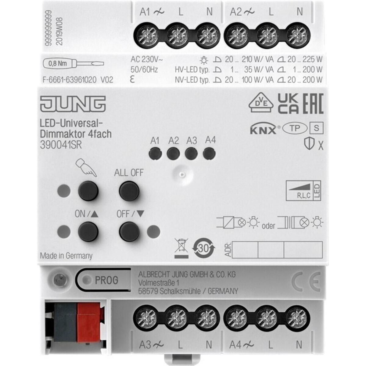 JUNG, Aktor, KNX Universal-Dimmaktor (Dimmaktor)